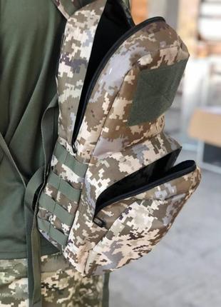 Рюкзак військовий тактичний штурмовий у кольорі піксель на 20 літрів з системою molle для туристів та військових зсу10 фото