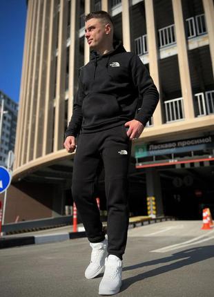 Зима мужской теплый черный спортивный костюм the north face зе норт фейс