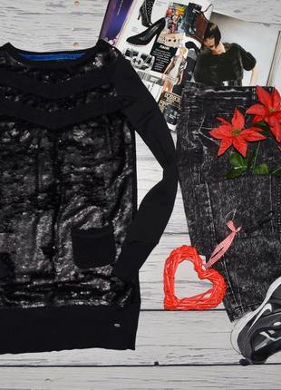 12 років 152 см дуже модне фірмове тепла сукня сукня туніка паетка перевертиш