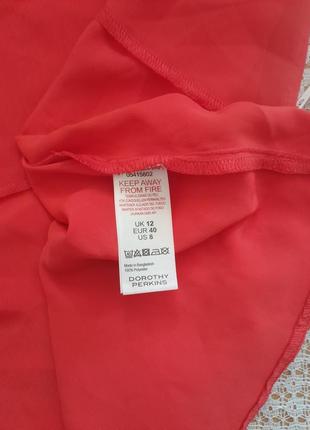 Стильная шифоновая блуза майка касного цвета dorothy perkins10 фото