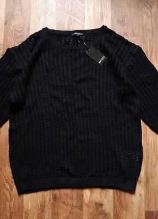 Вязаный пуловер сетка размер l, 38-8 ю3 фото
