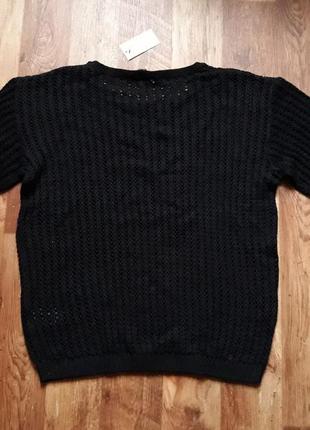 Вязаный пуловер сетка размер l, 38-8 ю4 фото