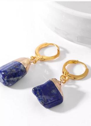 Серьги с натуральным камнем handmade