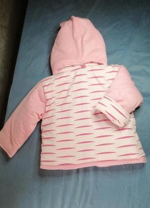 Розовый зимний комбинезон и куртка с капюшоном 86-92 см4 фото
