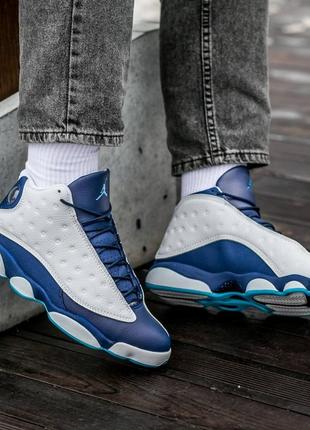 Мужские кроссовки nike air jordan 13 retro dark powder blue obsidian 41-448 фото