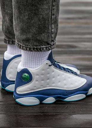 Мужские кроссовки nike air jordan 13 retro dark powder blue obsidian 41-449 фото