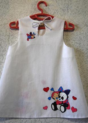 Детское платье с росписью2 фото