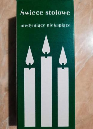Свічки парафінові столові, 18 см, польща, гурт, роздріб3 фото