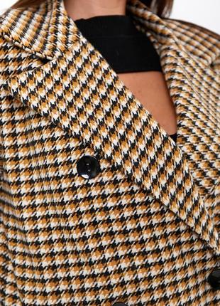 Стильное качественное двубортное пальто демисезон кашемир шерсть гусиная лапка7 фото
