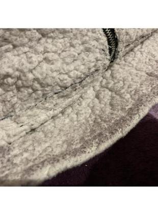 Primark брендовая фирменная кашемировая дубленка куртка шубка в клетку клетчатая теплая зимняя на меху серая деми демисезонная2 фото