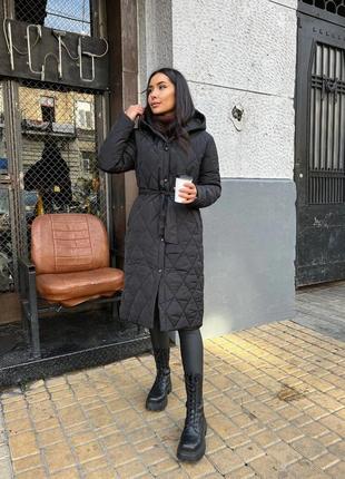 ❄️тёплое пальто с капюшоном из плотной качественной плащёвки канада и утеплитель 200