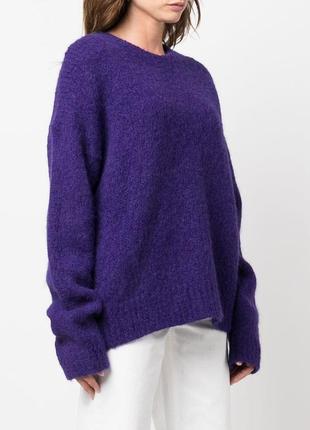 Люксовый шерстяной свитер filippa k оригинал, шикарный женский фиолетовый свитер оверсайз2 фото