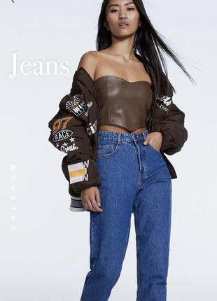 Сині трендові джинси Stradivarius mom джинси 32 xxs-xs 38 розмір