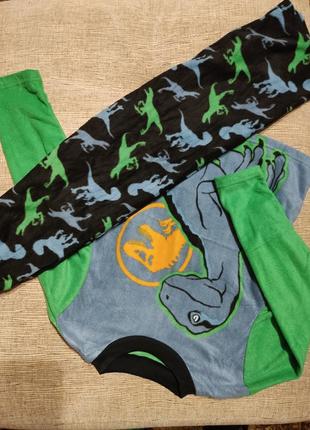 Стильный махровый набор халат+пижама для мальчика jurassic world 7-8л.3 фото