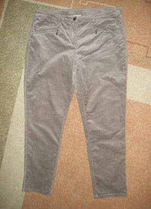 Брюки из микровельвета стрейчевые , размер l