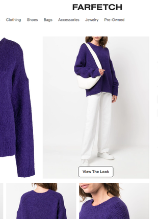 Люксовый шерстяной свитер filippa k оригинал, шикарный женский фиолетовый свитер оверсайз3 фото