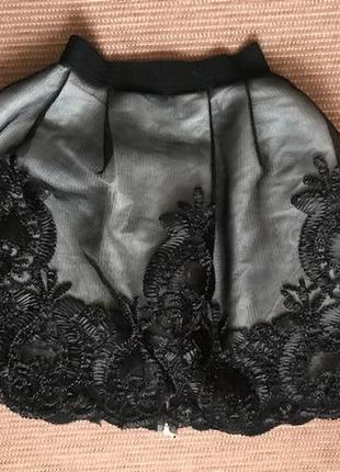 Пышная юбка из кружевной сетки vivi . размер m1 фото