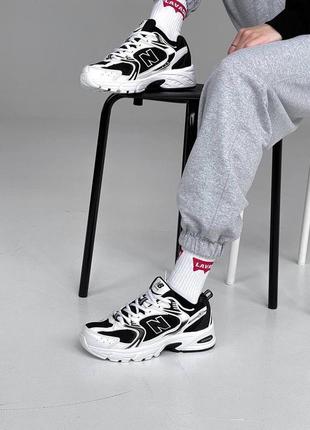 Кроссовки new balance 530 (белые с черным)