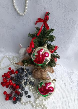 Белочка на елке❄🌲🐿 елочные новогодние игрушки шары выпуклое изображение эмали белка...