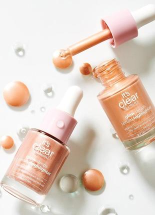Cыворотка-хайлайтер glow drops, тон шампань (натуральный финиш, натуральный состав)