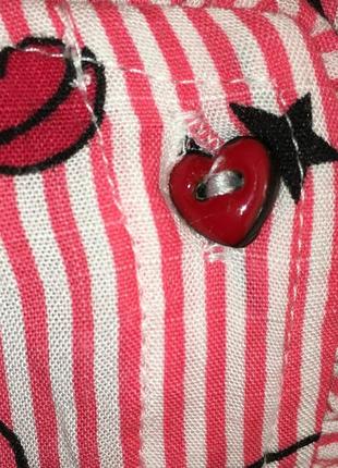 Рубашка с рисунком  в красную полоску wiya (италия)4 фото