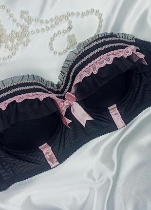 Эффектный сексуальный удлиненный бюстгальтер балконет без бретель ann summers