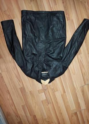 Кожаная куртка пиджак размер м2 фото