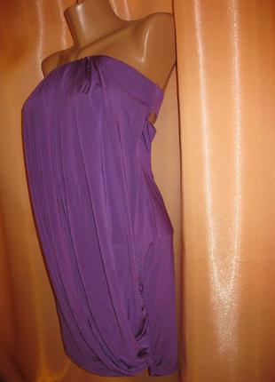 Короткое секси платье с открытой спиной asos км1418 фиолетовая, гладкая приятная на ощупь ткань2 фото