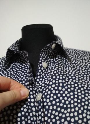100% котон фирменная натуральная блузка большого размера в стильный горошек супер качество!2 фото