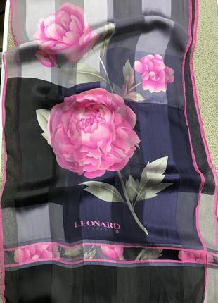 Leonard. paris. изумительный по нежности и красоте винтажный шарф4 фото
