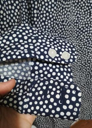 100% котон фирменная натуральная блузка большого размера в стильный горошек супер качество!4 фото