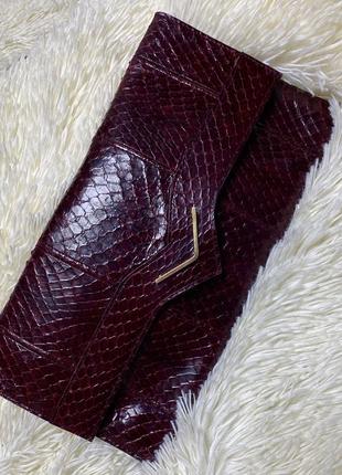 Сумка сумочка клатч з натуральної зміїної шкіри