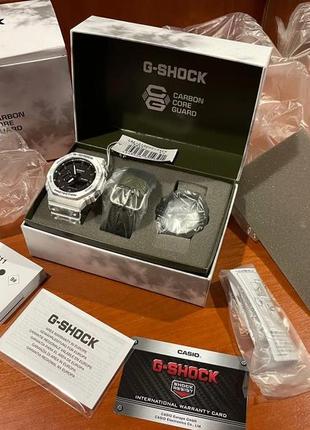 Casio g-shock gae-2100gc-7aer чоловічий наручний годинник оригінал камуфляж білий хакі 2 в 14 фото