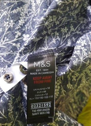 Оригинальная рубашка,блуза в цветочный принт бренда m &amp; s,сток!7 фото