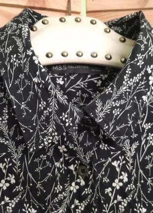 Оригинальная рубашка,блуза в цветочный принт бренда m &amp; s,сток!3 фото