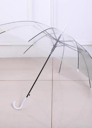 Парасолька прозора трость зонтик тростина1 фото