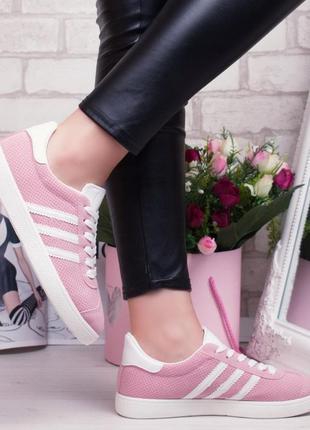 Sale 36-41рр женские кроссовки розовые кеды