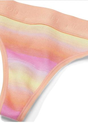 Logo хлопковые трусики тонг logo victoria's secret