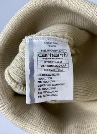 Шапка carhartt black/beige mini logo hat4 фото