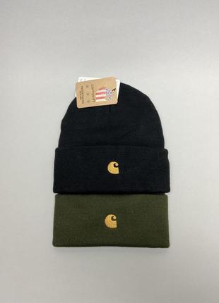 Шапка carhartt black/olive org big logo3 фото