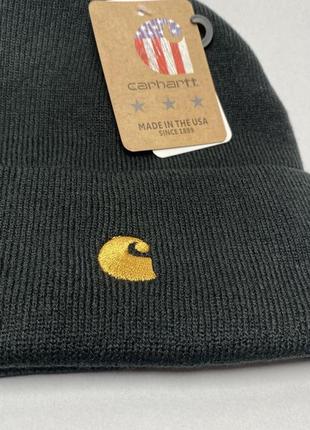 Шапка carhartt black/olive org big logo6 фото