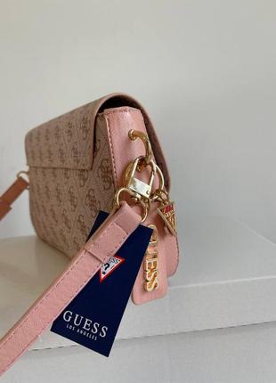 Сумка guess розовая, черная3 фото