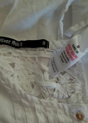 Тончайшая батистовая туника с ажурной спинкой