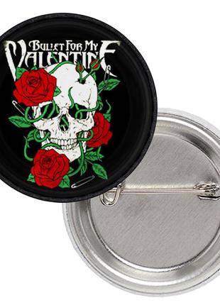 Значок bullet for my valentine (rose and skull)