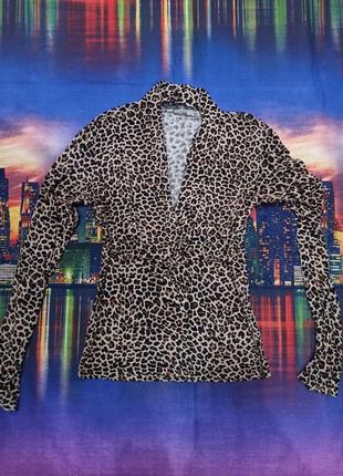 Ma-vie леопардовая блузка блуза с открытым декольте открытой грудью с принтом коричневая рисунком6 фото