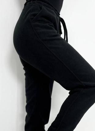 Женские штаны с флиса черные арт 0663 фото