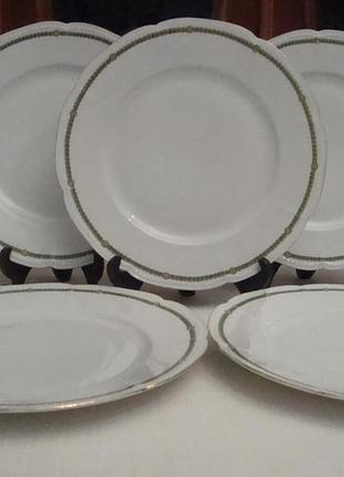 Антикварные тарелки - 24 см - 5шт seltmann weiden bavaria германия 1920 - 30 годов №т81