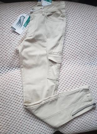 Стильные котоновые брюки с высокой посадкой2 фото
