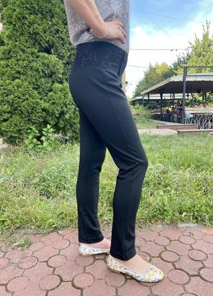 Штани чорні класичні звужені жіночі стрейч2 фото