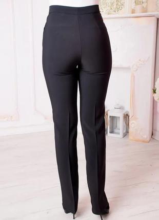 Большие женские длинные демисезонные брюки с завышенной талией батальные размеры3 фото
